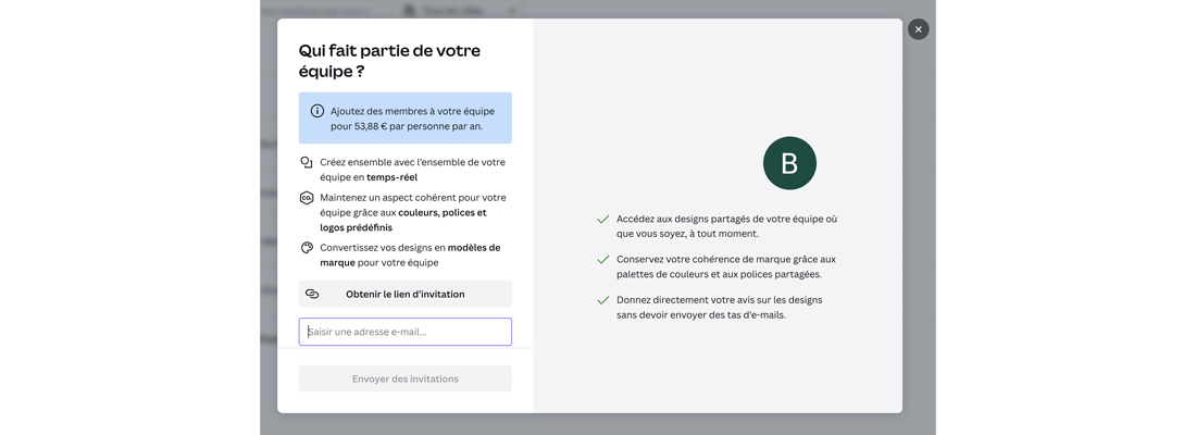 Comment partager son abonnement CanvaPro ? 