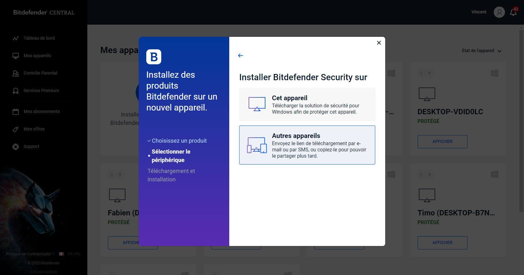 Como comparto mi suscripcion a Bitdefender ?