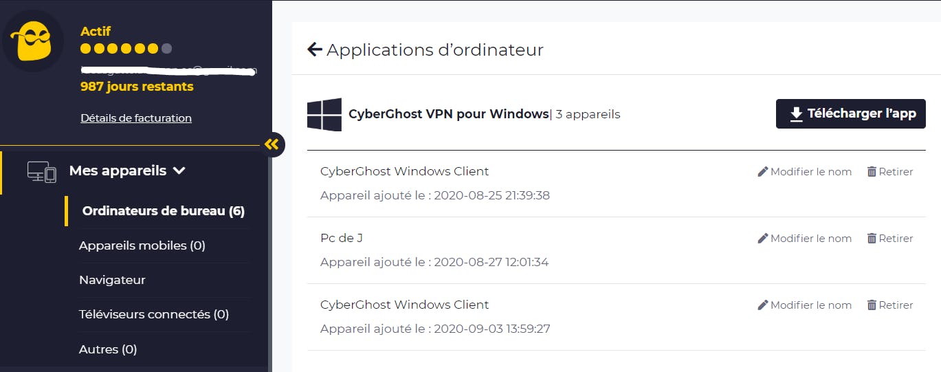 Comment partager son abonnement Cyberghost ?