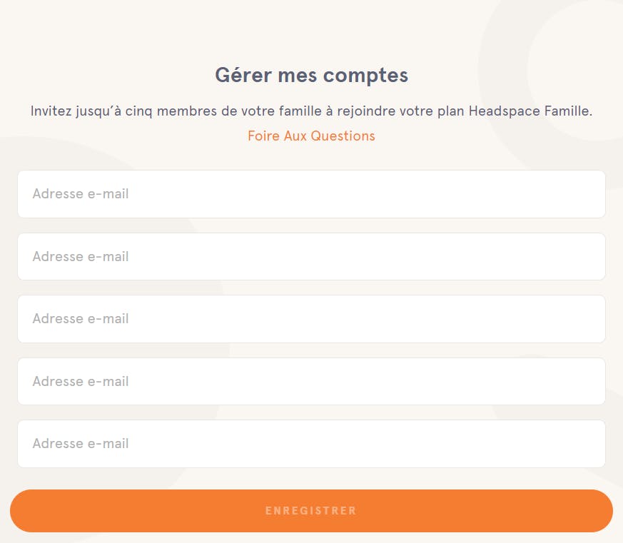 Come condividere il tuo abbonamento Headspace ?