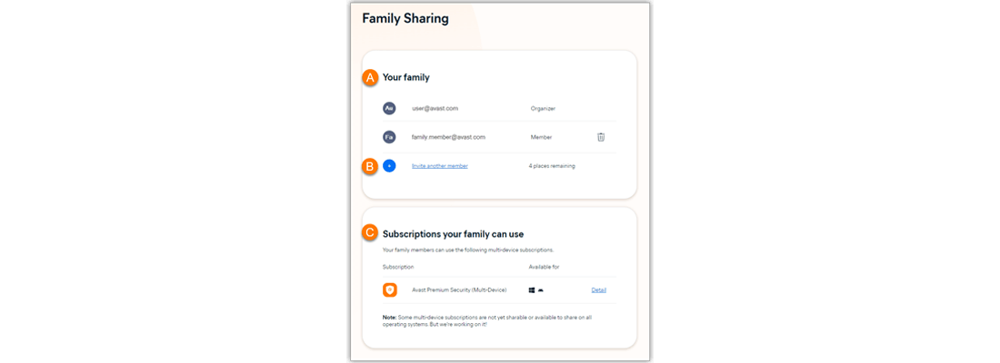 Comment partager un abonnement Avast ?