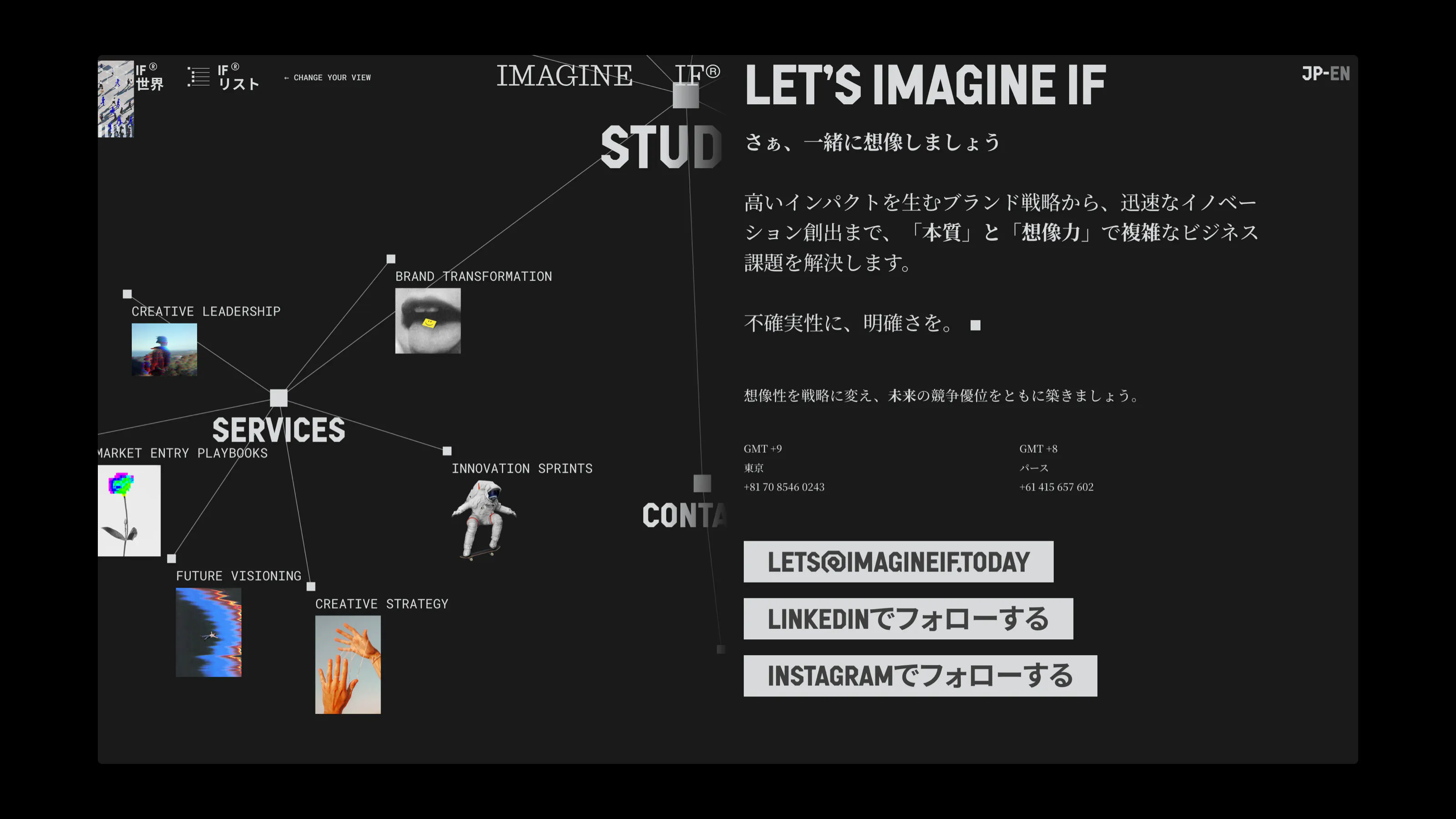 Imagine If Contact page