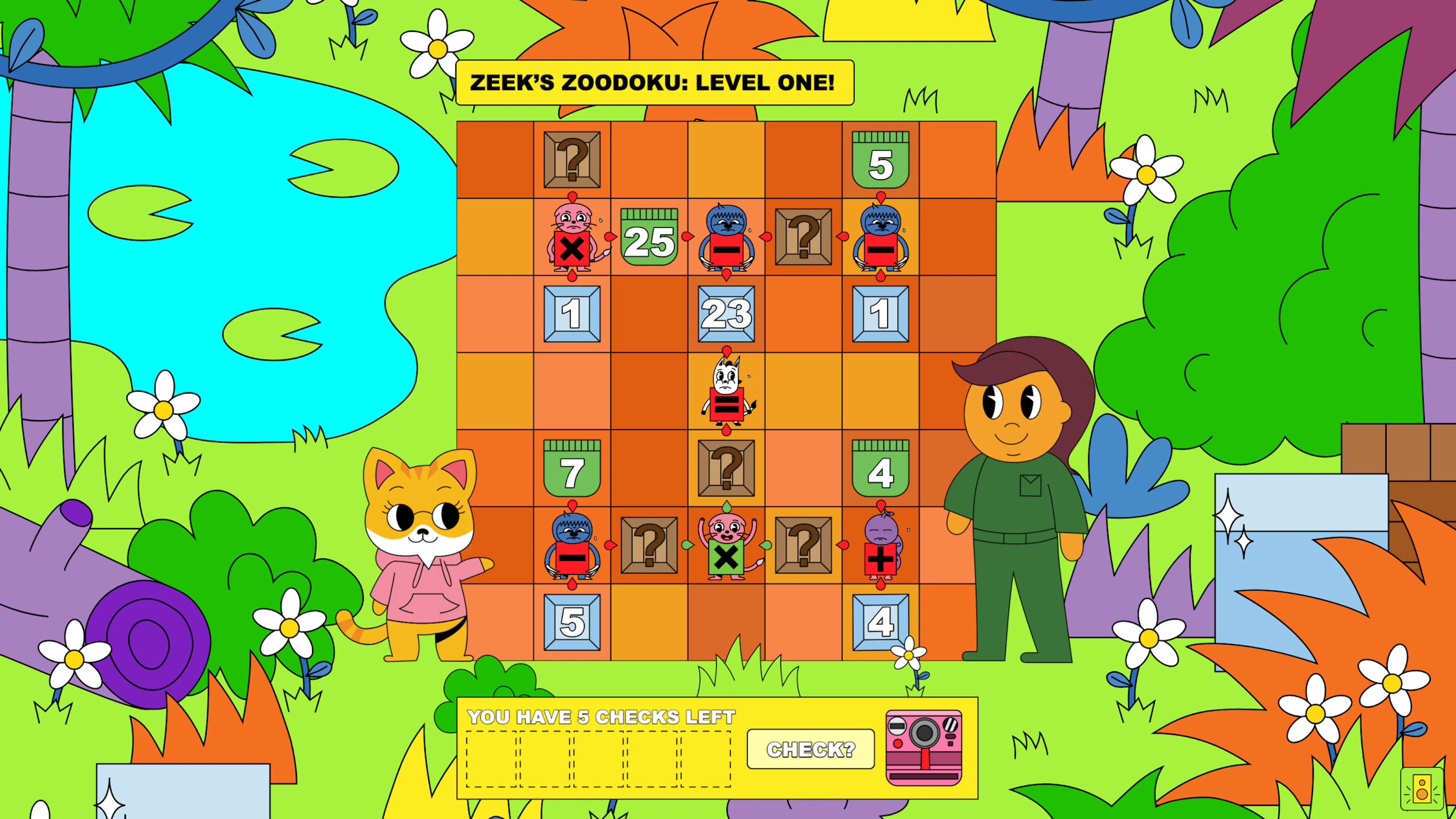 Zeek's Zoo puzzle game screenshot