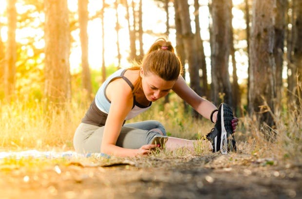 Stretching in the forrest