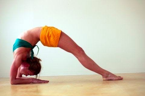 Two-footed yoga pose