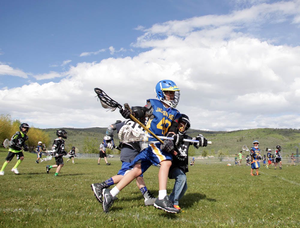 Playing lacrosse in Teton Valley
