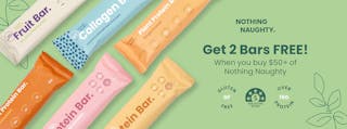 Get 2 FREE Bars when you spend $50+ on Nothing Naughty!