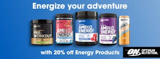 20% OFF Optimum Nutrition Energy Products!