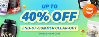 Up to 40% Off! End of Summer Clear Out  – While Stocks Last!
