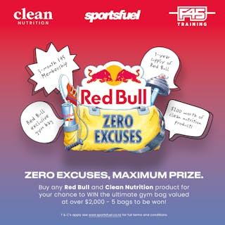 Buy and Red Bull and Clean Nutrition Product For a Chance to Win