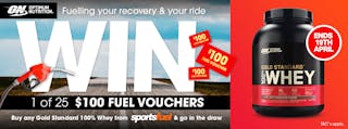 Be in to Win $100 Fuel Voucher with Optimum Nutrition Gold Standard Whey