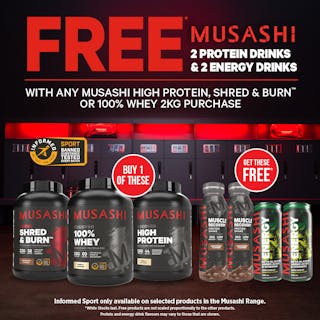 Free Gifts With Musashi Protein 2kg!