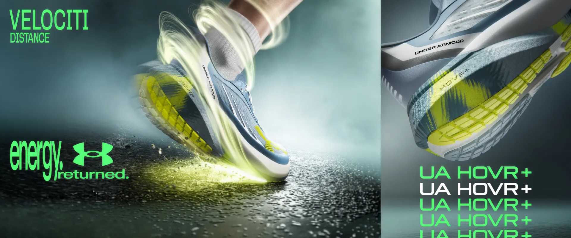 Under Armour Velociti Distance running shoes featuring UA HOVR+ cushioning for maximum energy return.
