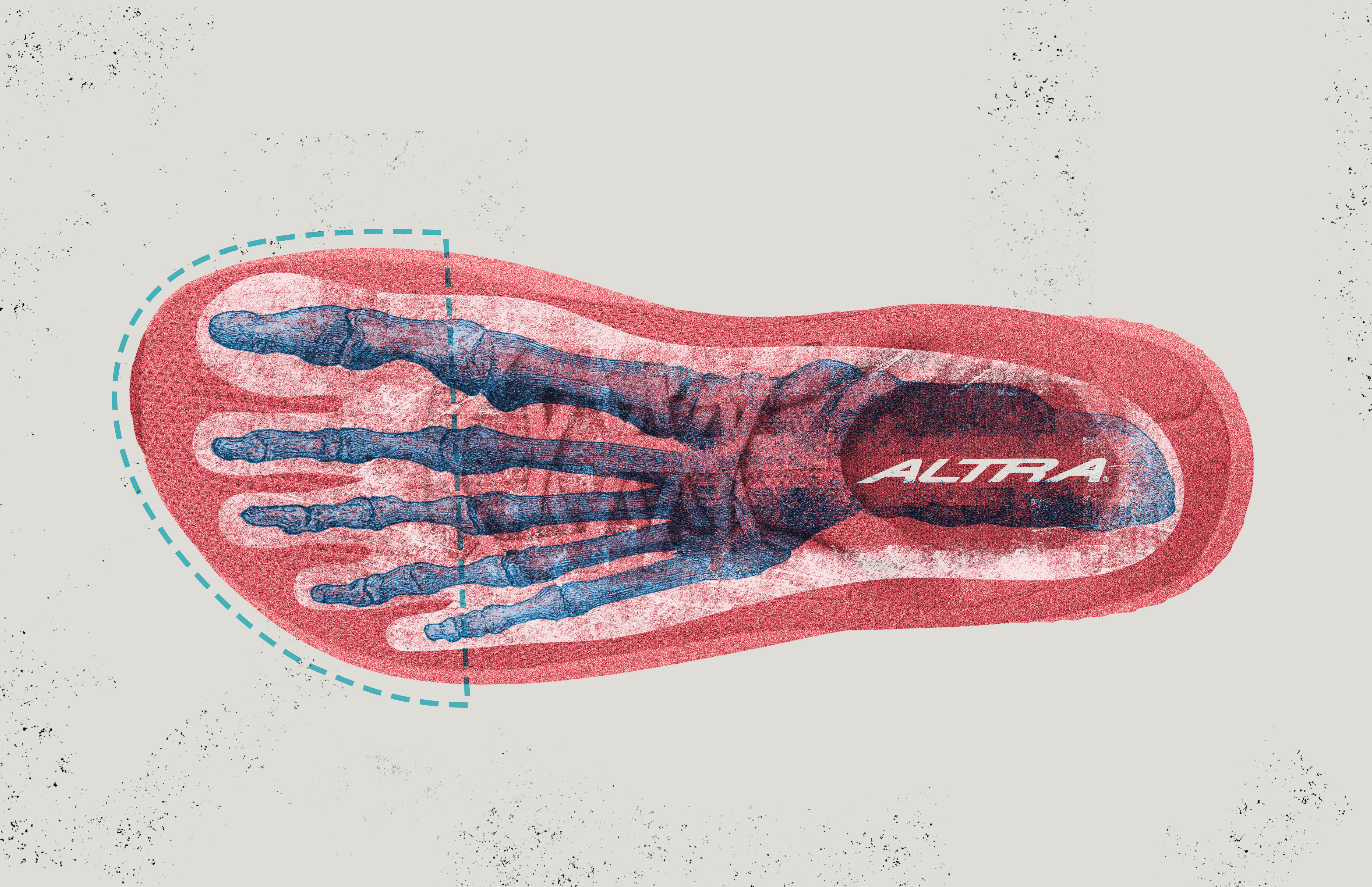 Altra footshape toe box graphic
