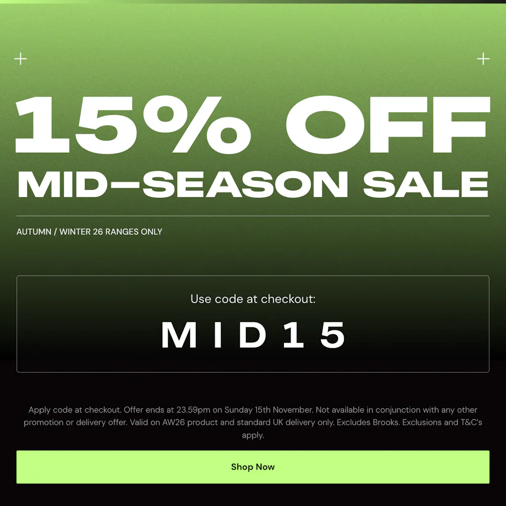 15% off AW26 at SportsShoes.com use code MID15