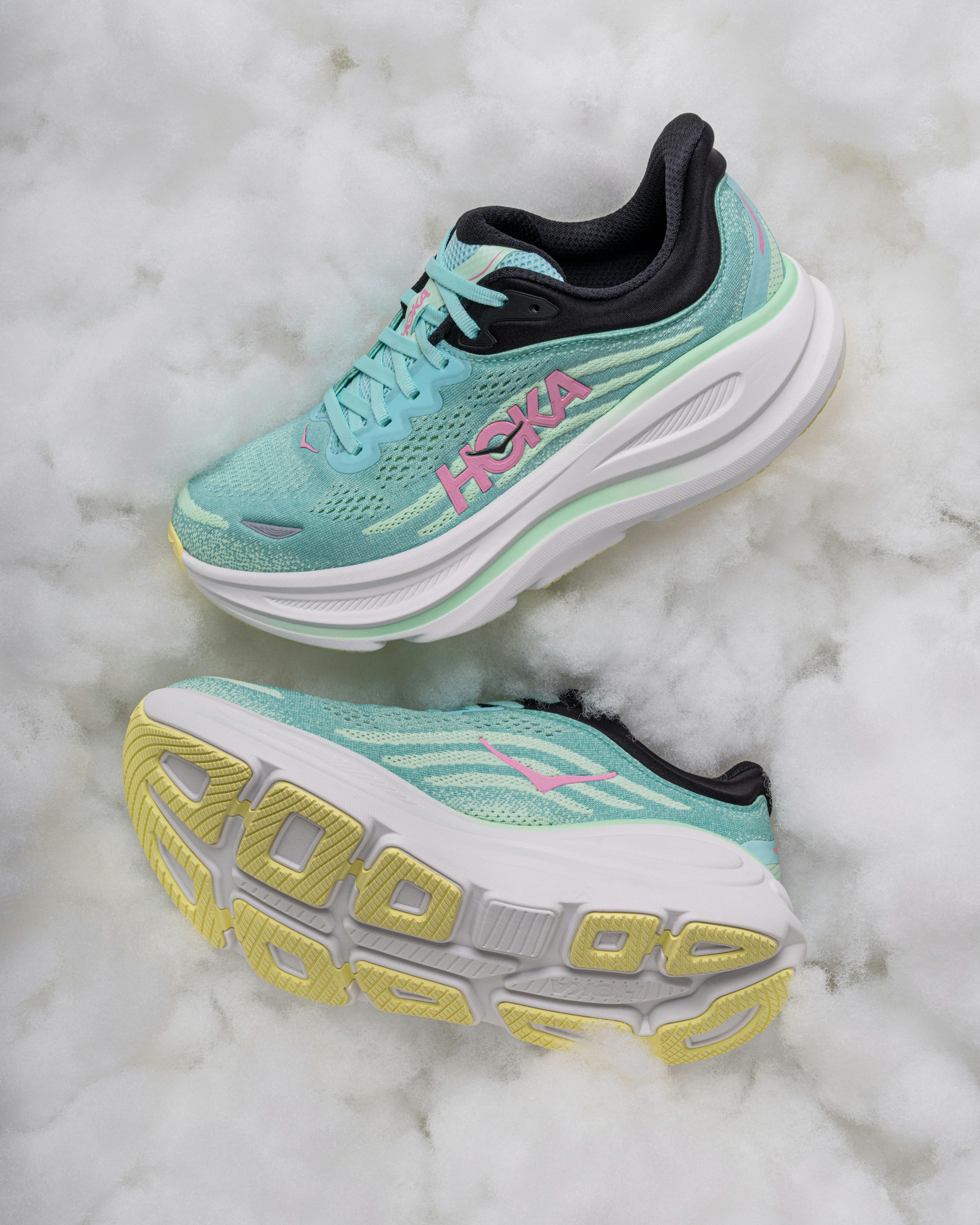 A pair of HOKA Bondi 9 in clouds 