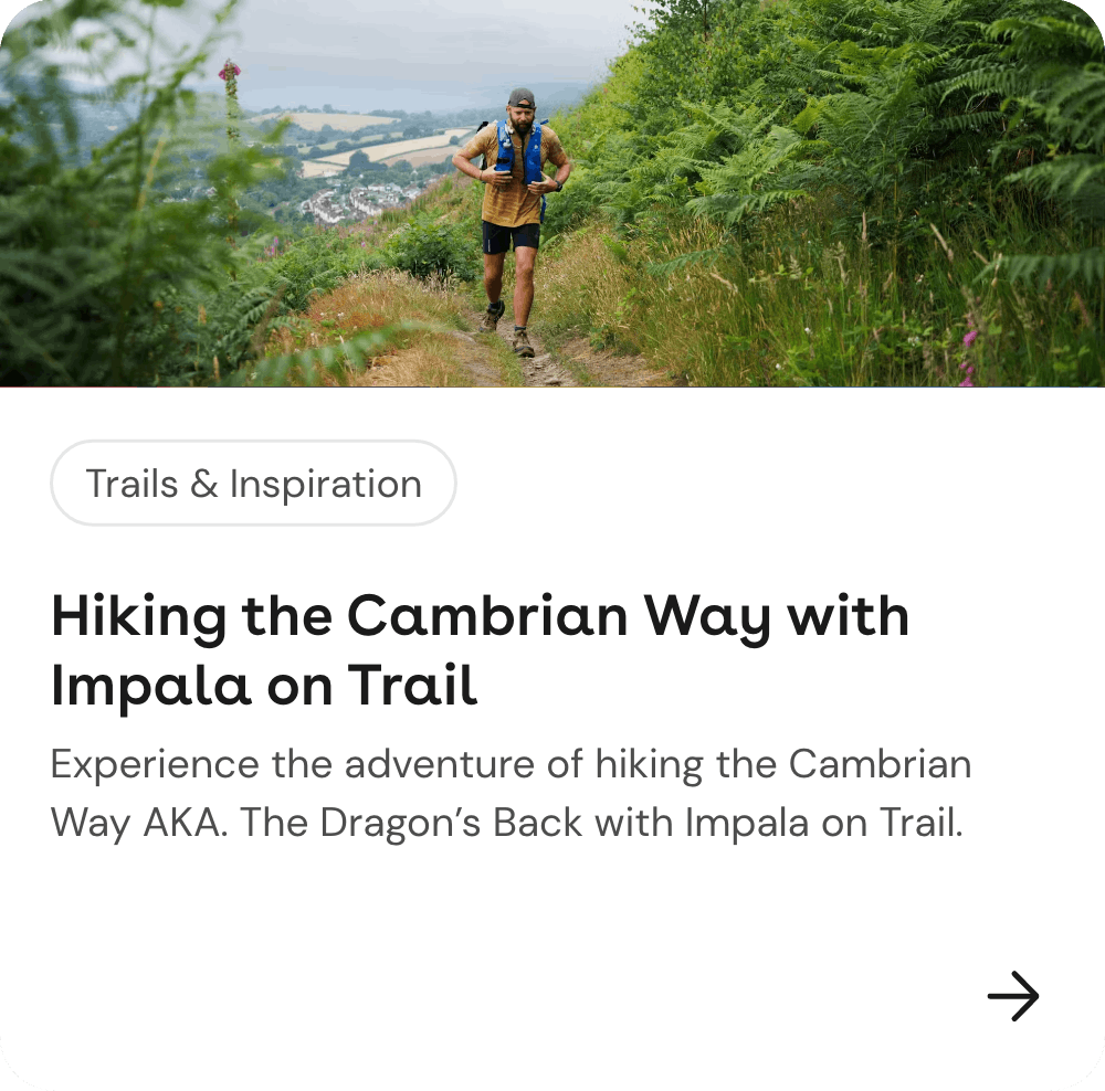 Hiking the Cambrian Way with Impala on Trail