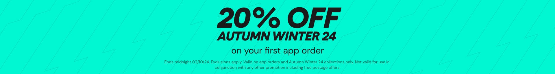 20% OFF AUTUMN WINTER 24