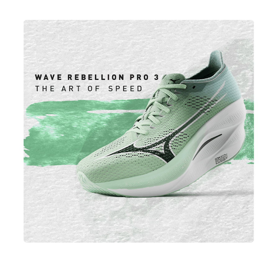 Article thumbnail for Aperçu : Mizuno Wave Rebellion Pro 3