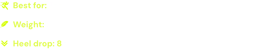 UA Velociti SPD speed trainer specifications: 4mm offset, lightweight HOVR+ cushioning, and ultra-light 6.9 oz weight. Built for tempo runs, intervals, and fast-paced training sessions.