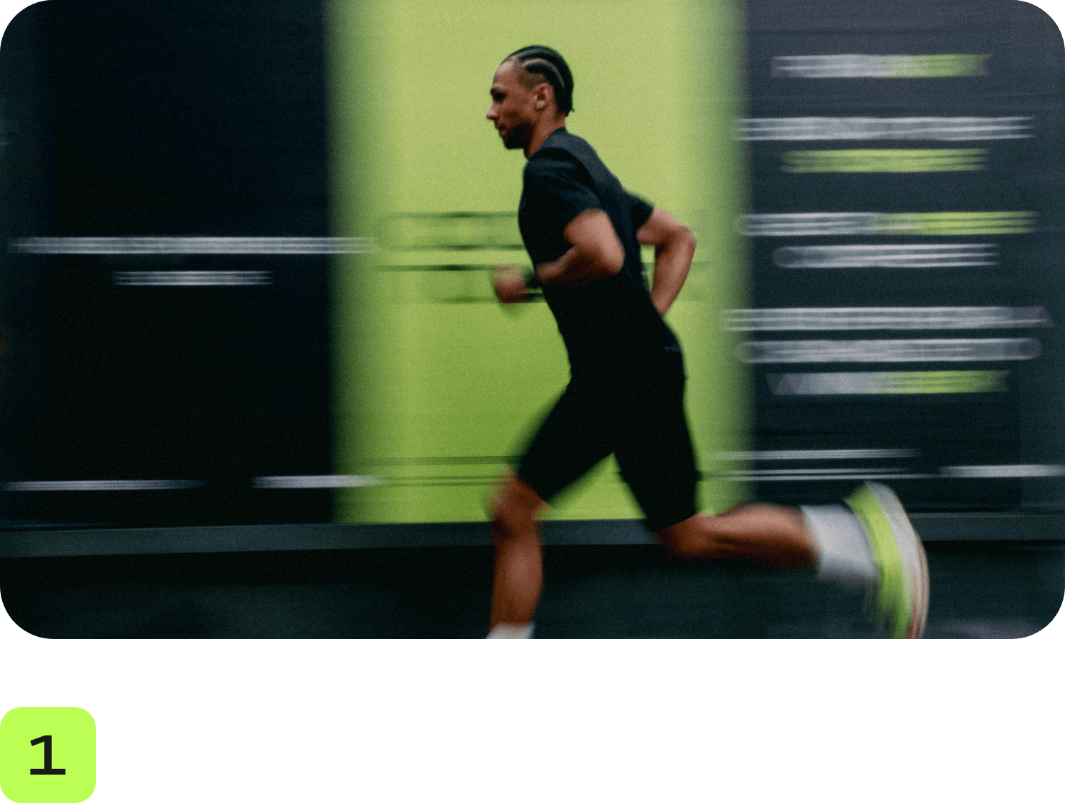 Man Running in front of billboards