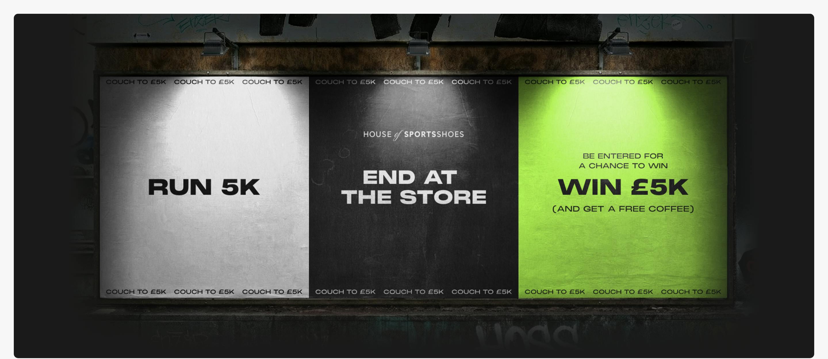 Billboard for couch to £5k