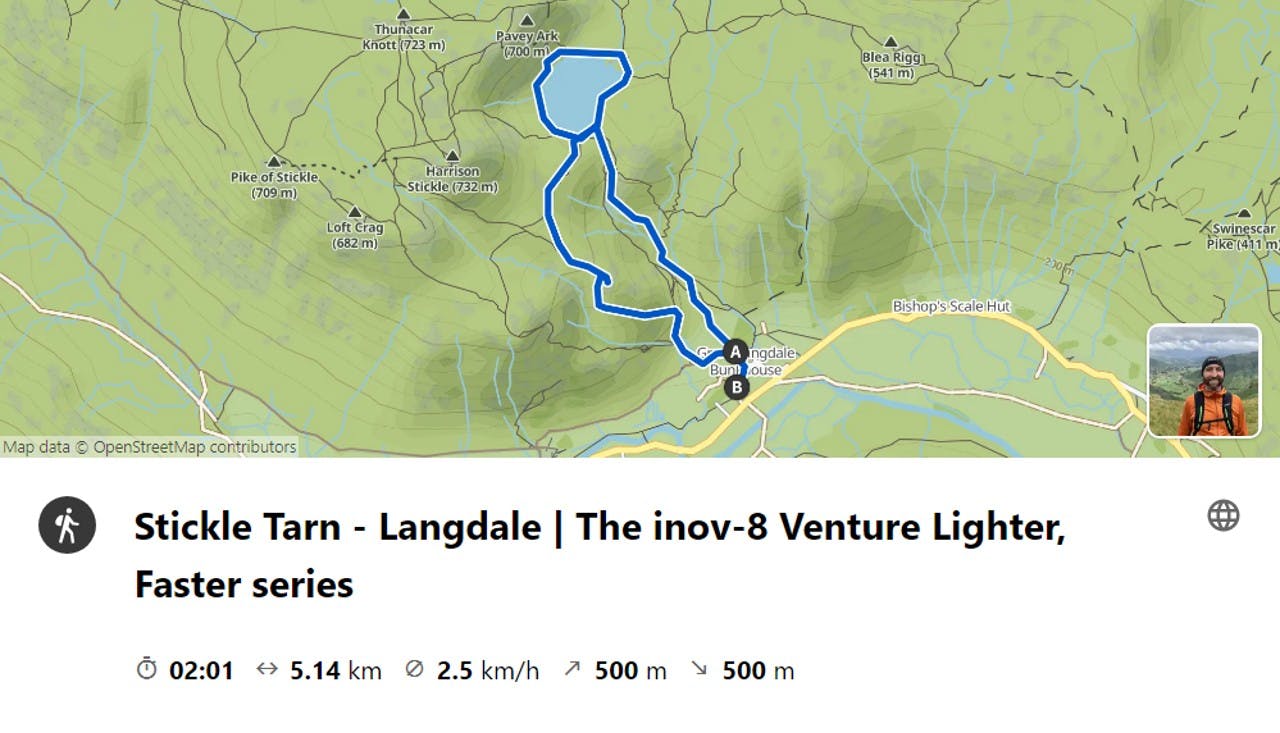 stickle-tarn-inov8-venturelite-venture-lighter-faster-komoot-hiking-collection