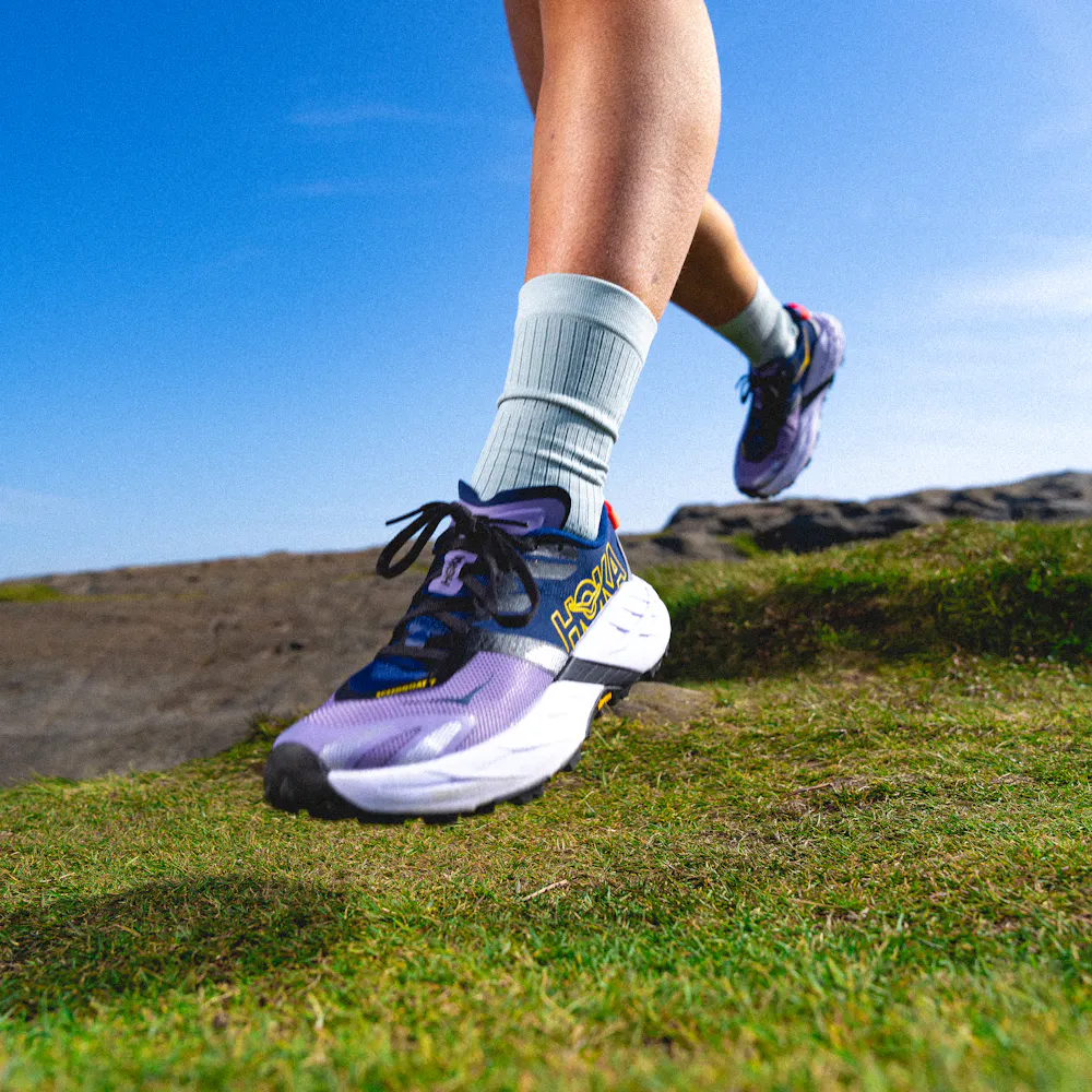 HOKA Speedgoat 7 purple trail running shoe