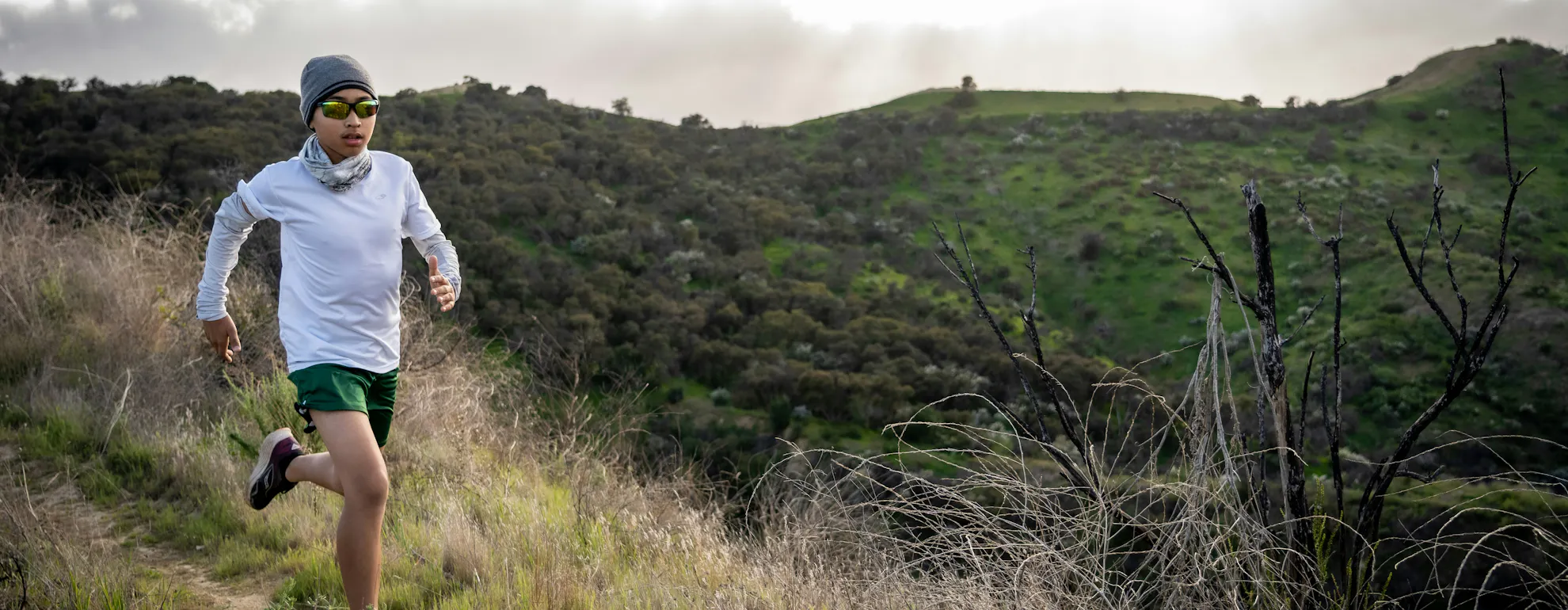 man running in nature