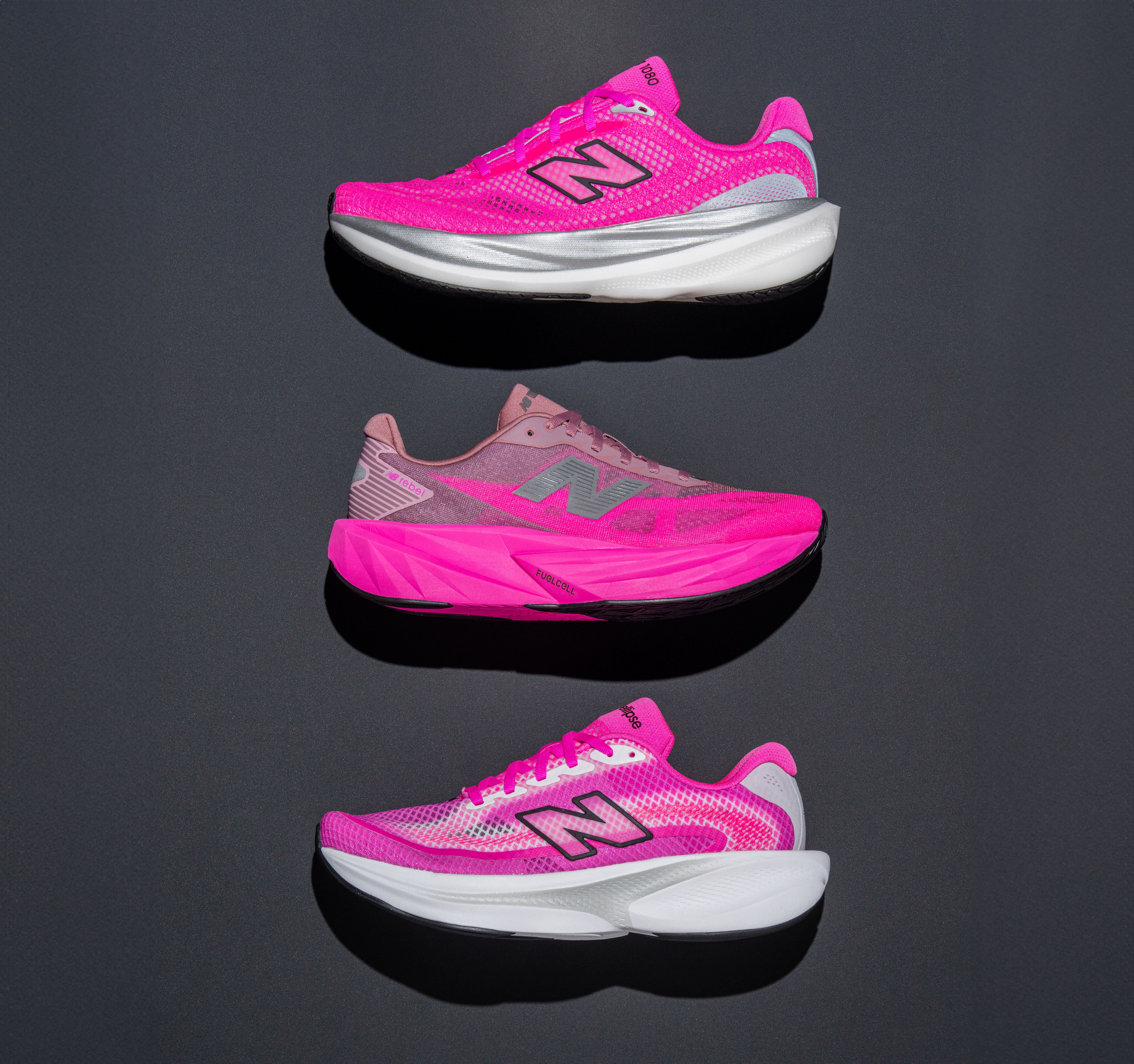 New Balance pink running shoes 