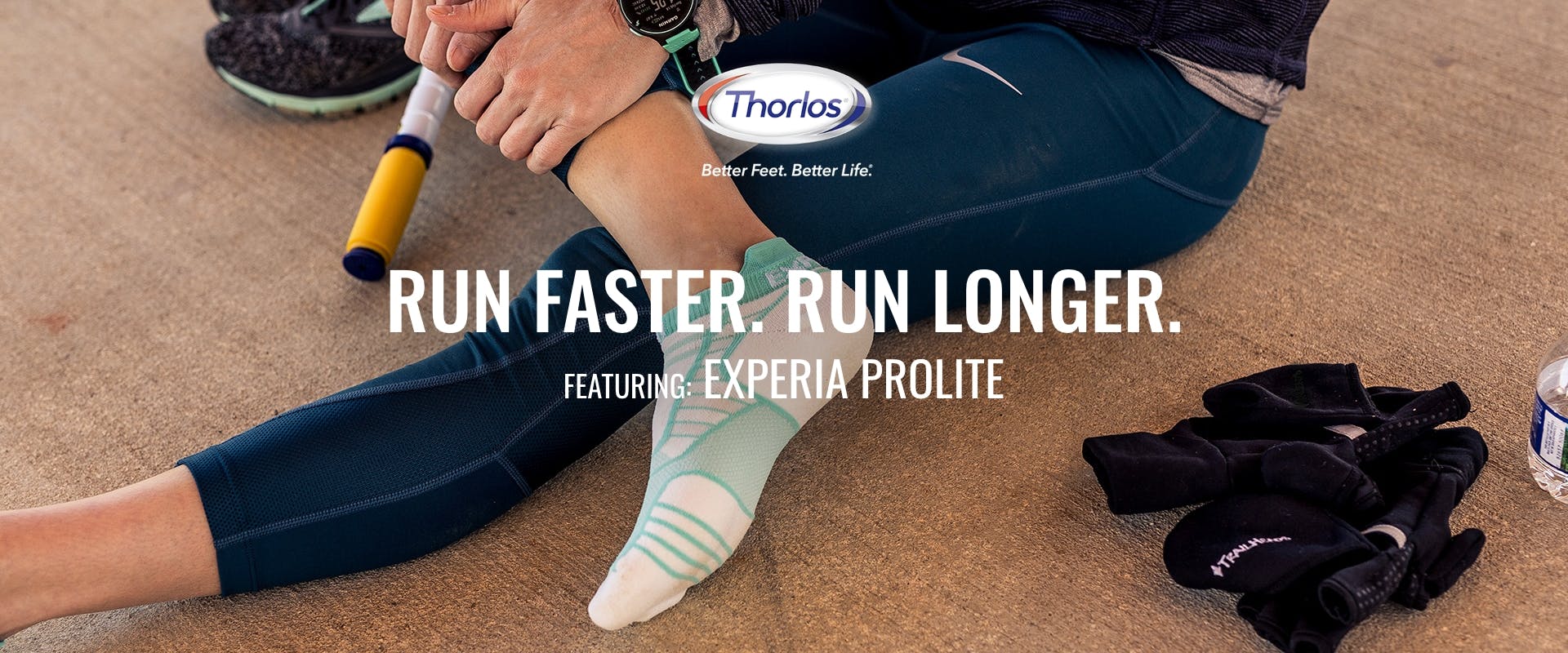 Thorlos Run Faster RUn longer featuring Experia prolite