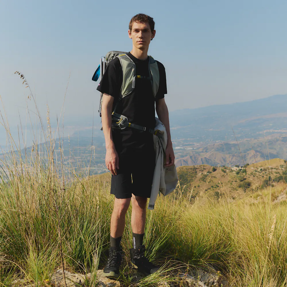 Men's hiking shoes and clothing