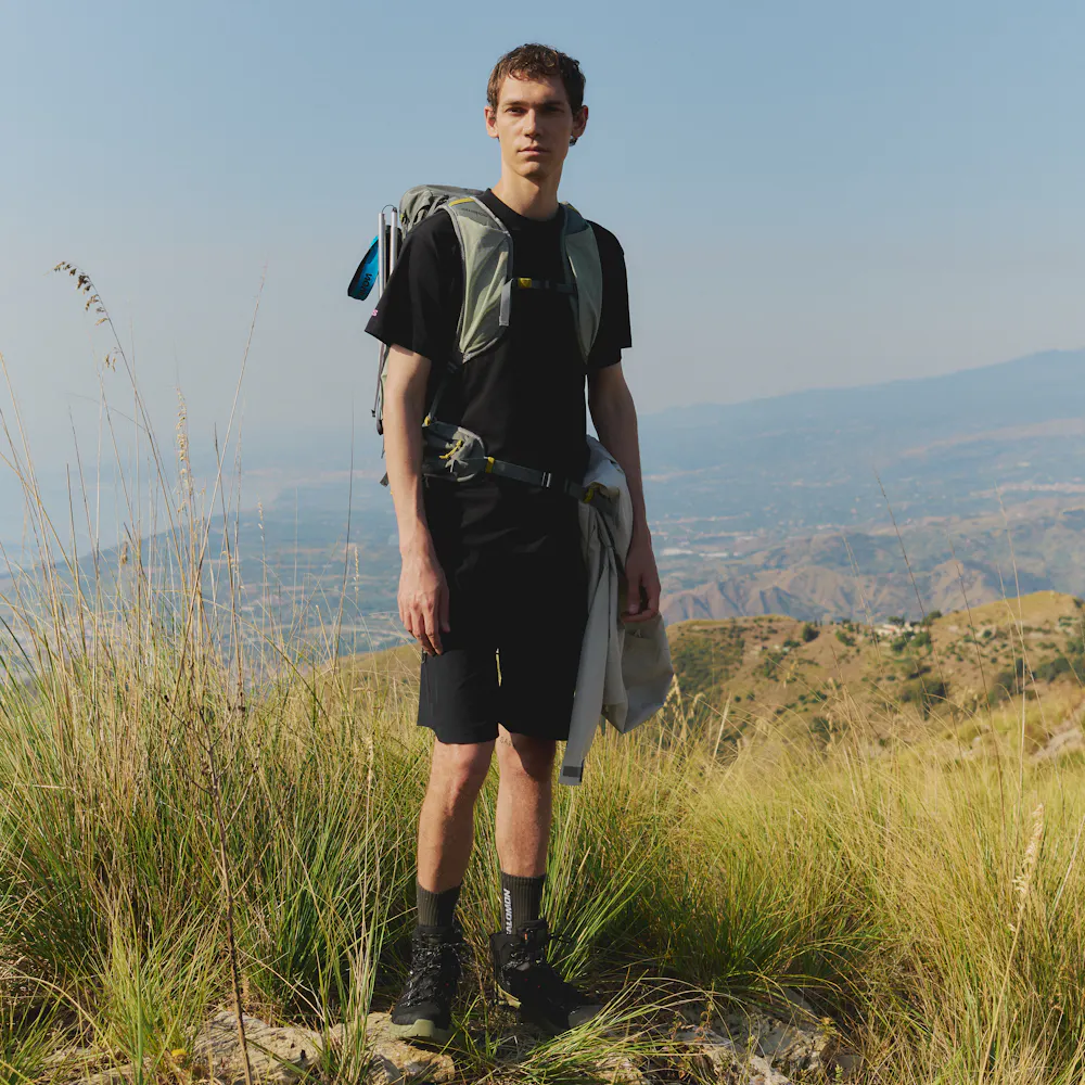 Men's hiking shoes and clothing