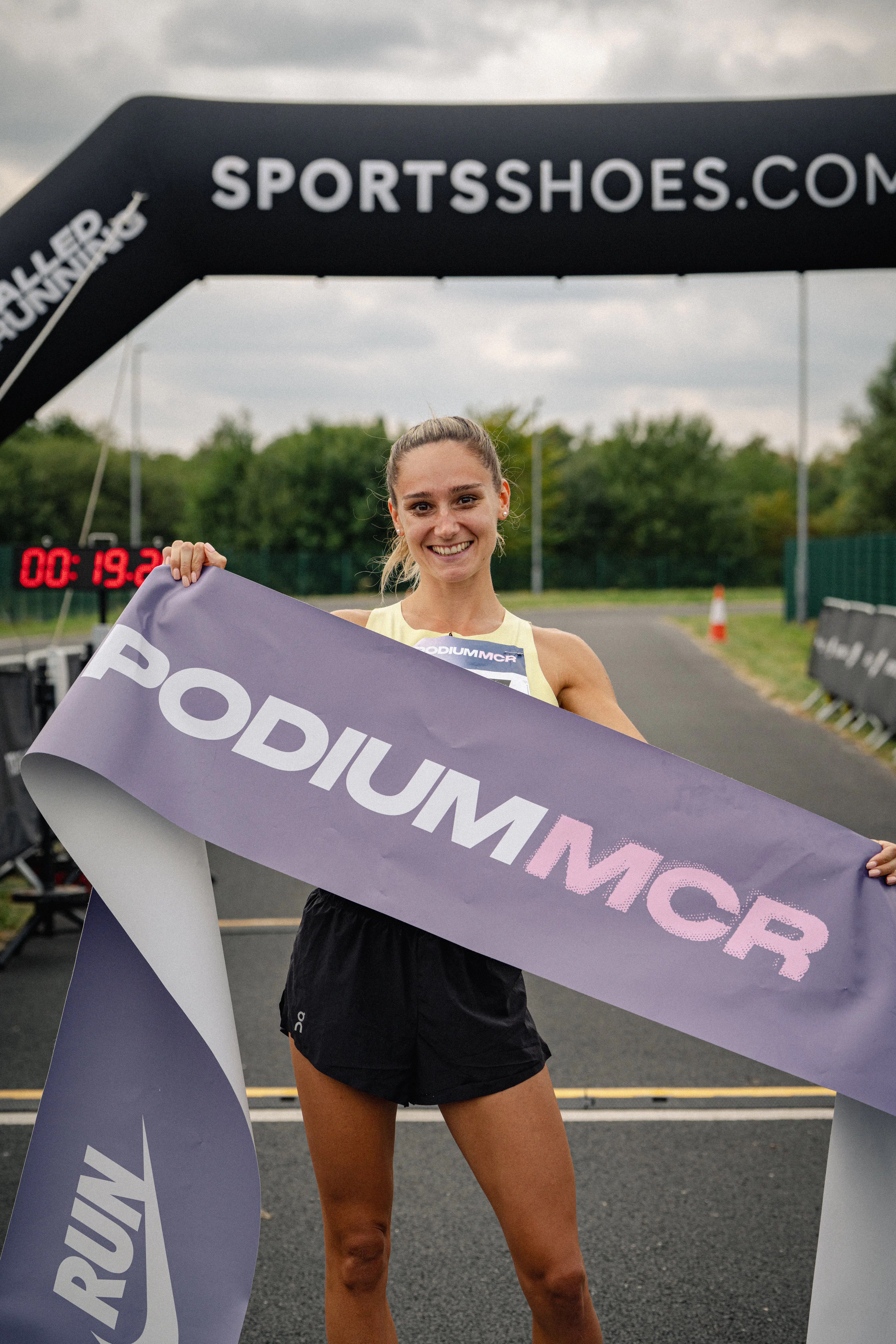 Women's mile race winner
