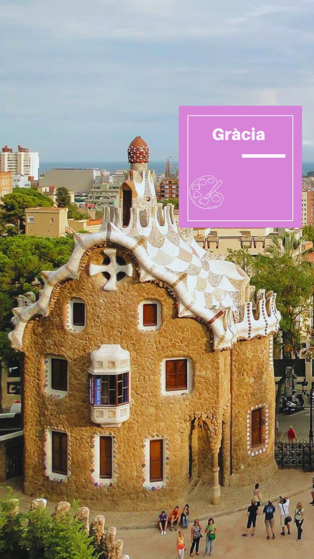Gates of Parc Güell in Grácia