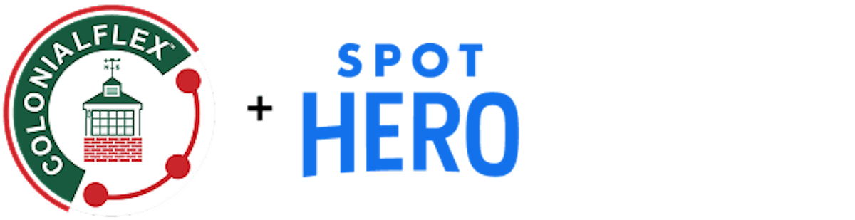 ColonialFlex and SpotHero logo