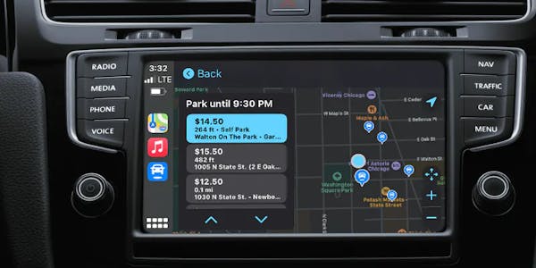 SpotHero for Apple CarPlay dashboard