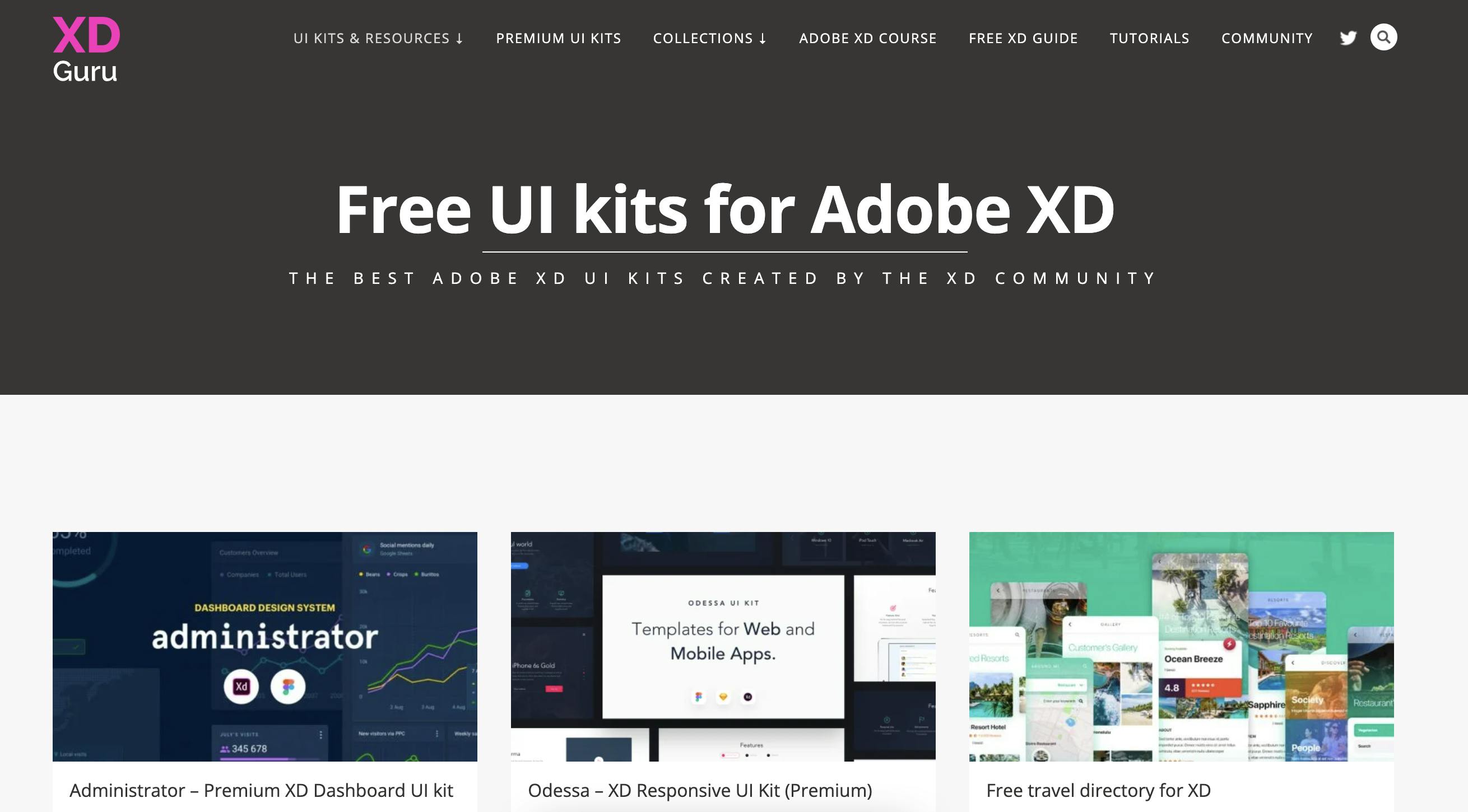 Adobe XD UI Kit: Exploring XDGuru Resources