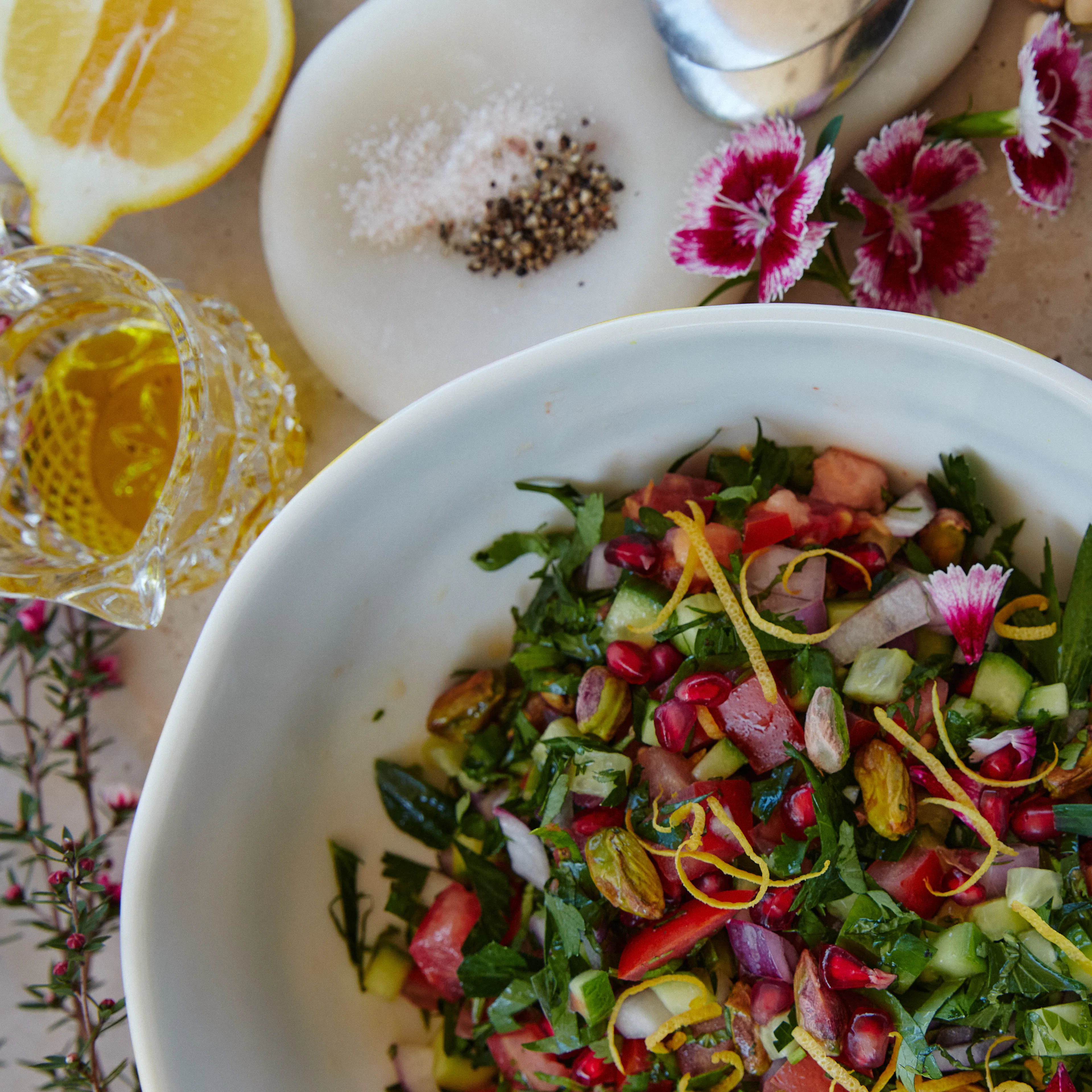 Persian salad closeup