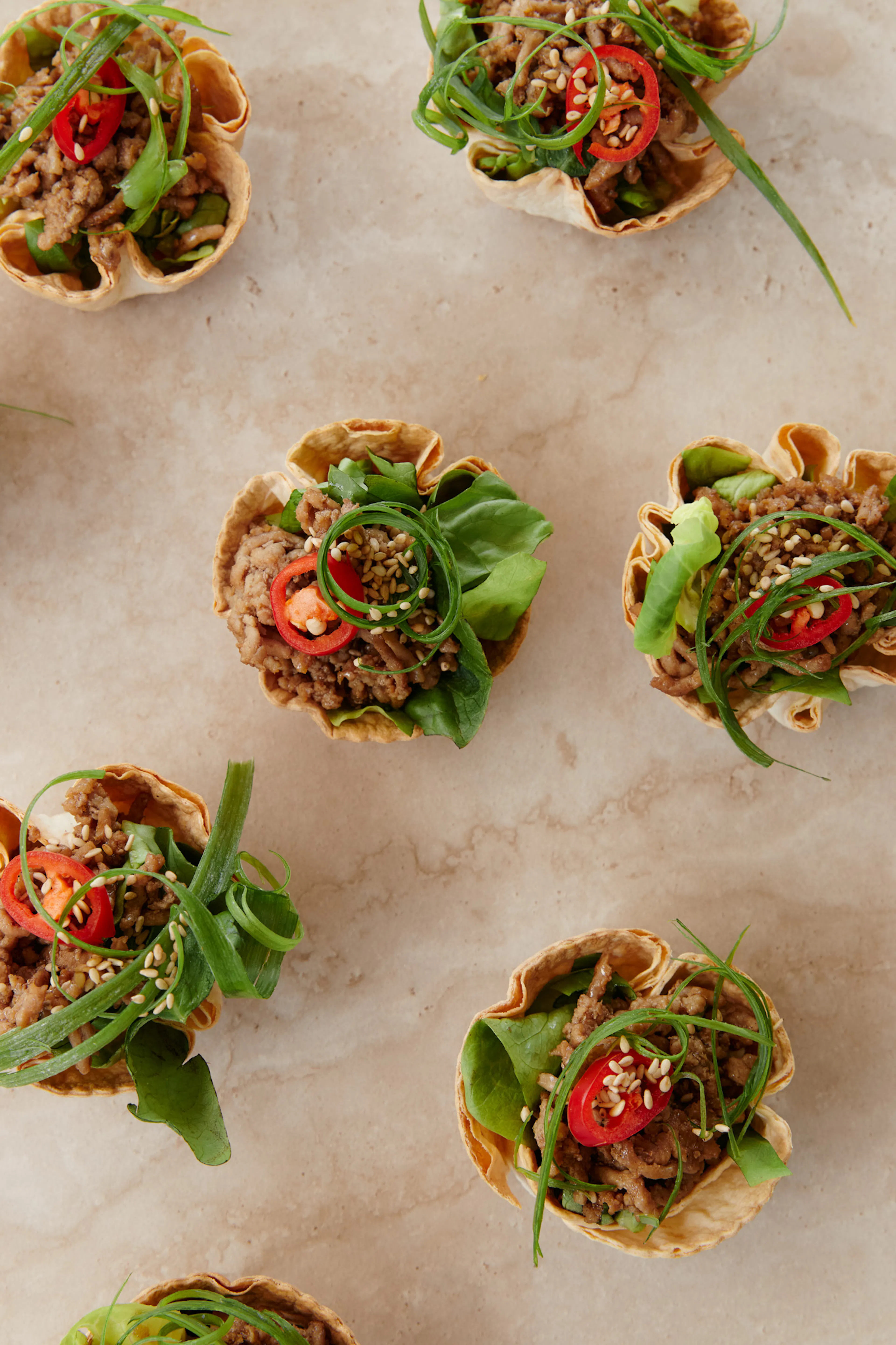 Butter leaf pastry cups