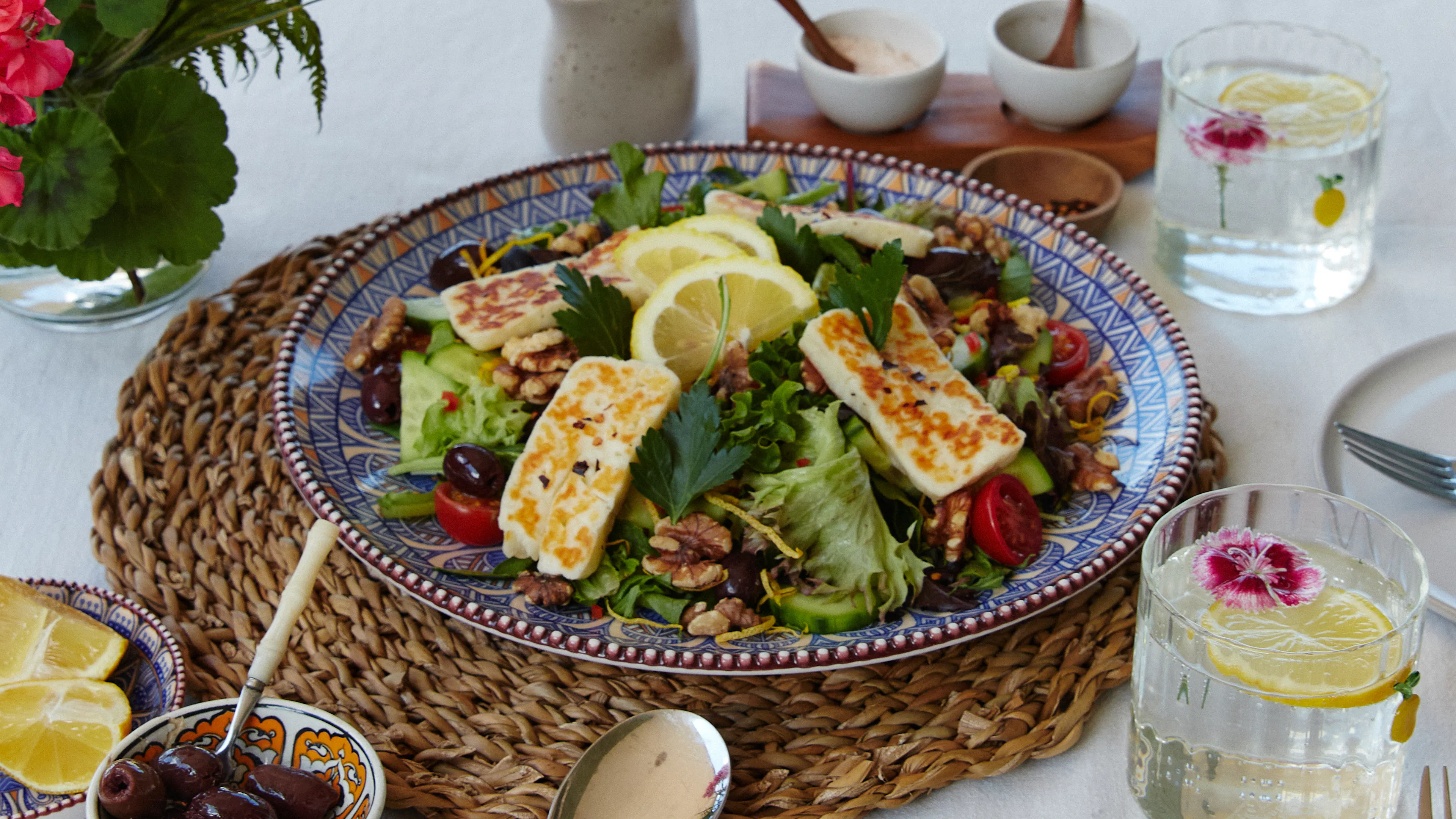 Mediterranean Halloumi & Mixed Leaf Salad final dish