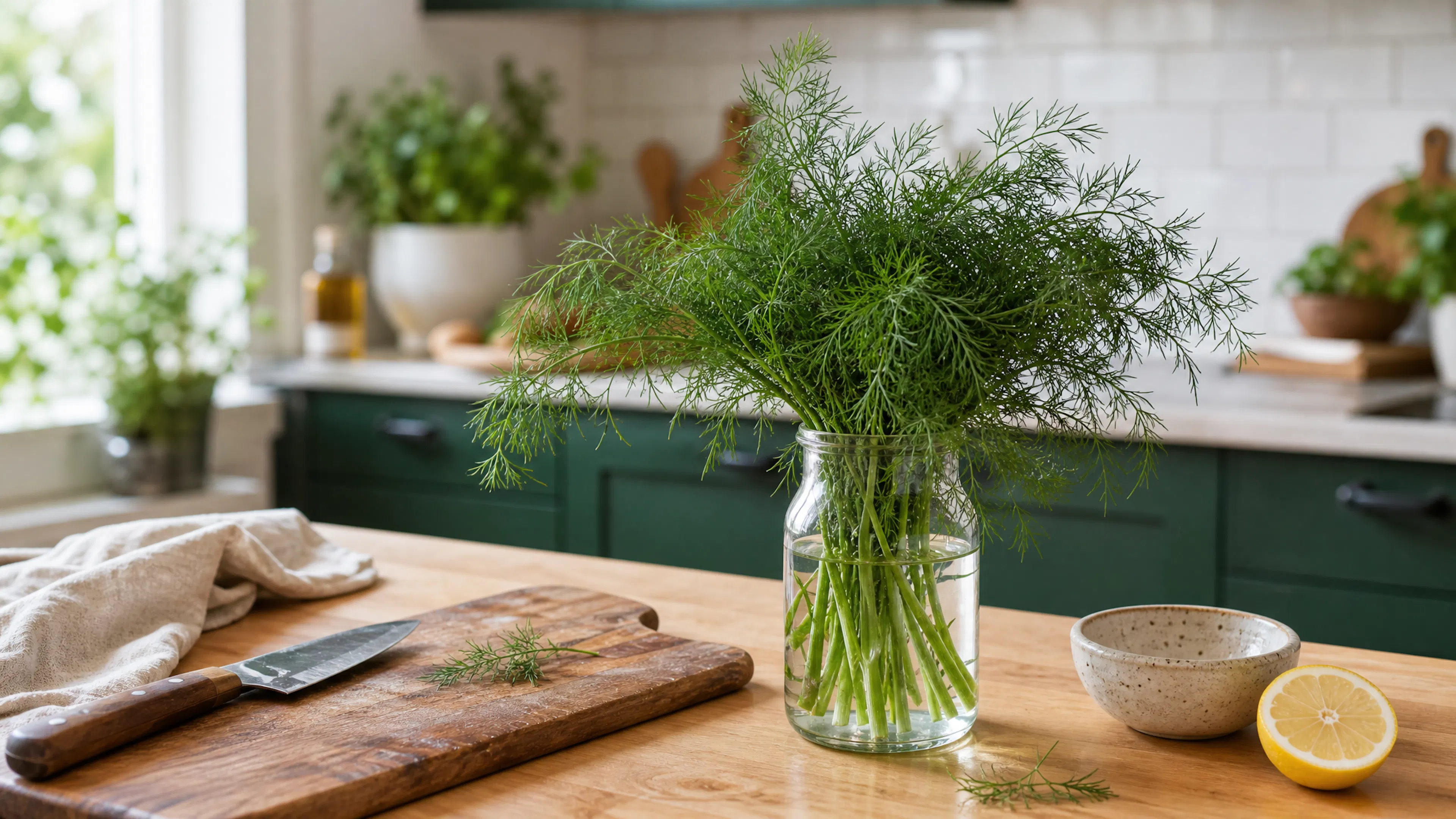 Dill in a vase