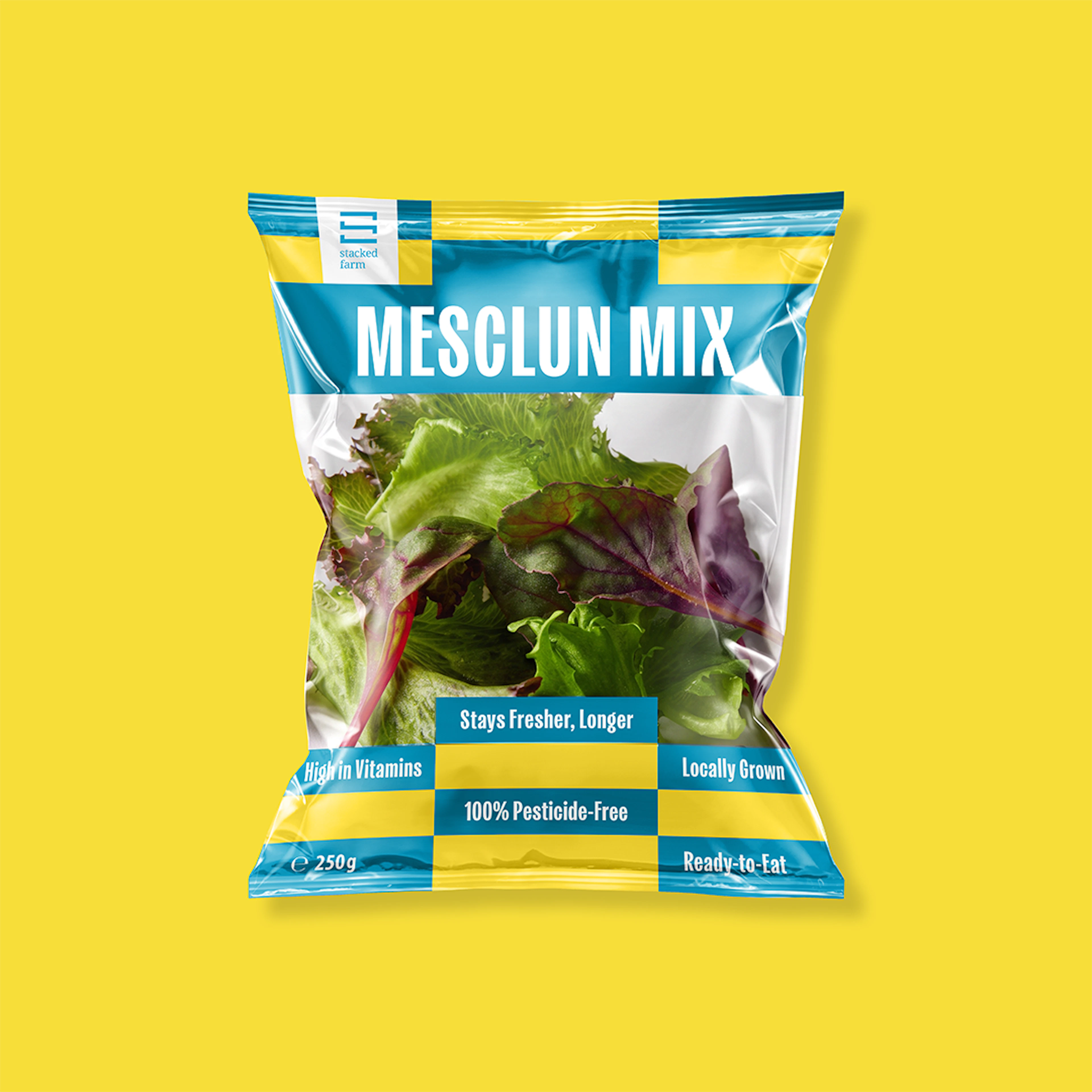 Mesclun mix in packaging