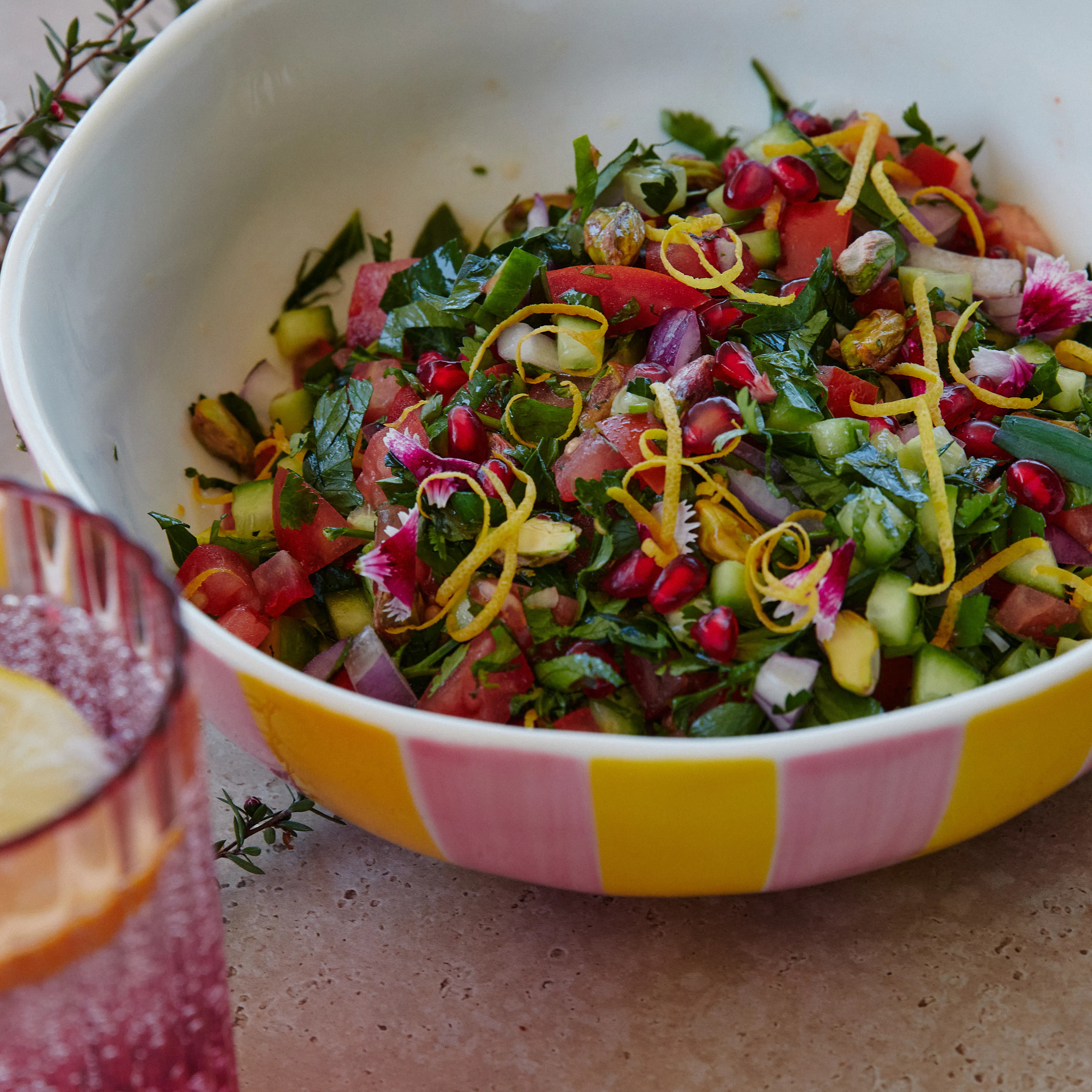 Fresh Persian Shirazi Salad final salad