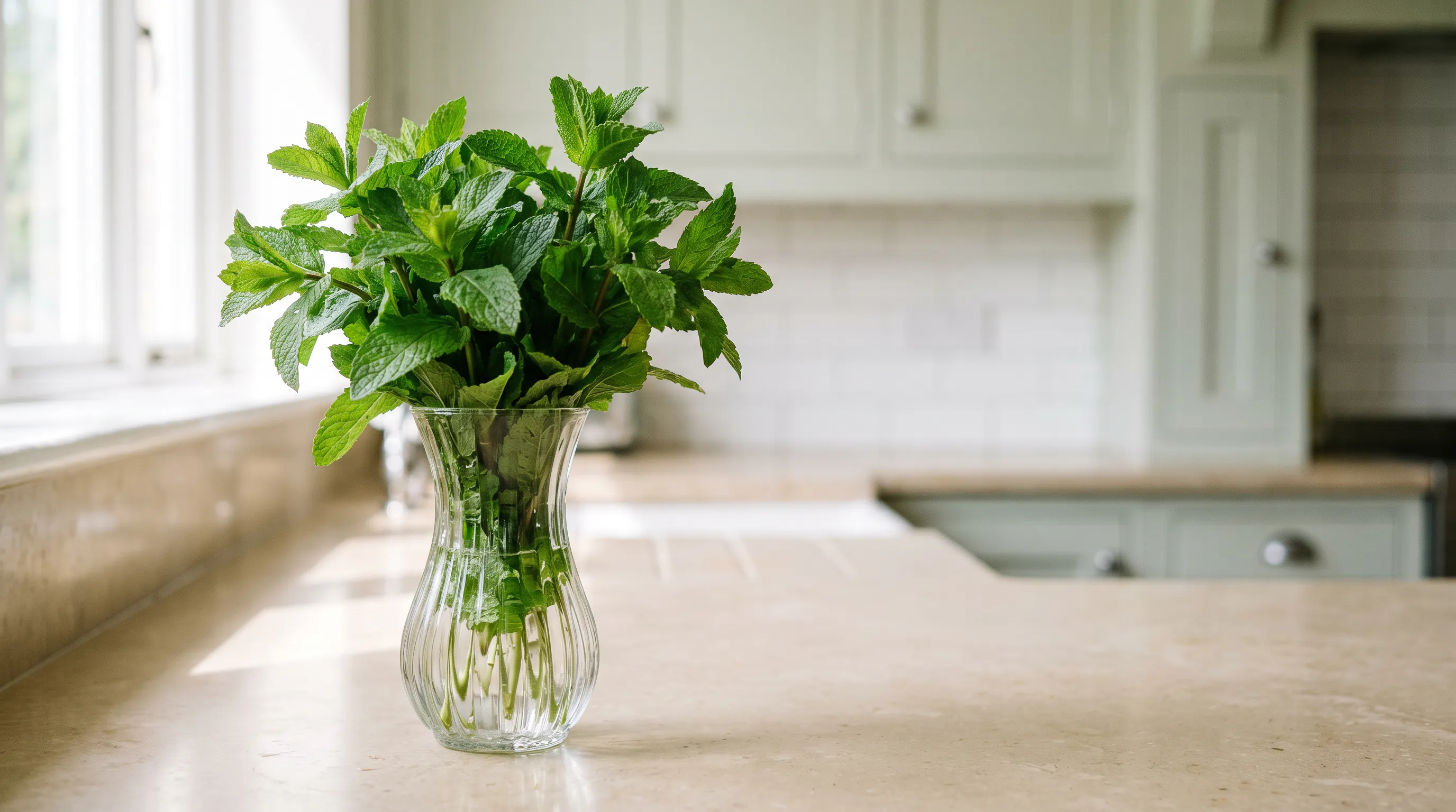 Mint in a glass jar