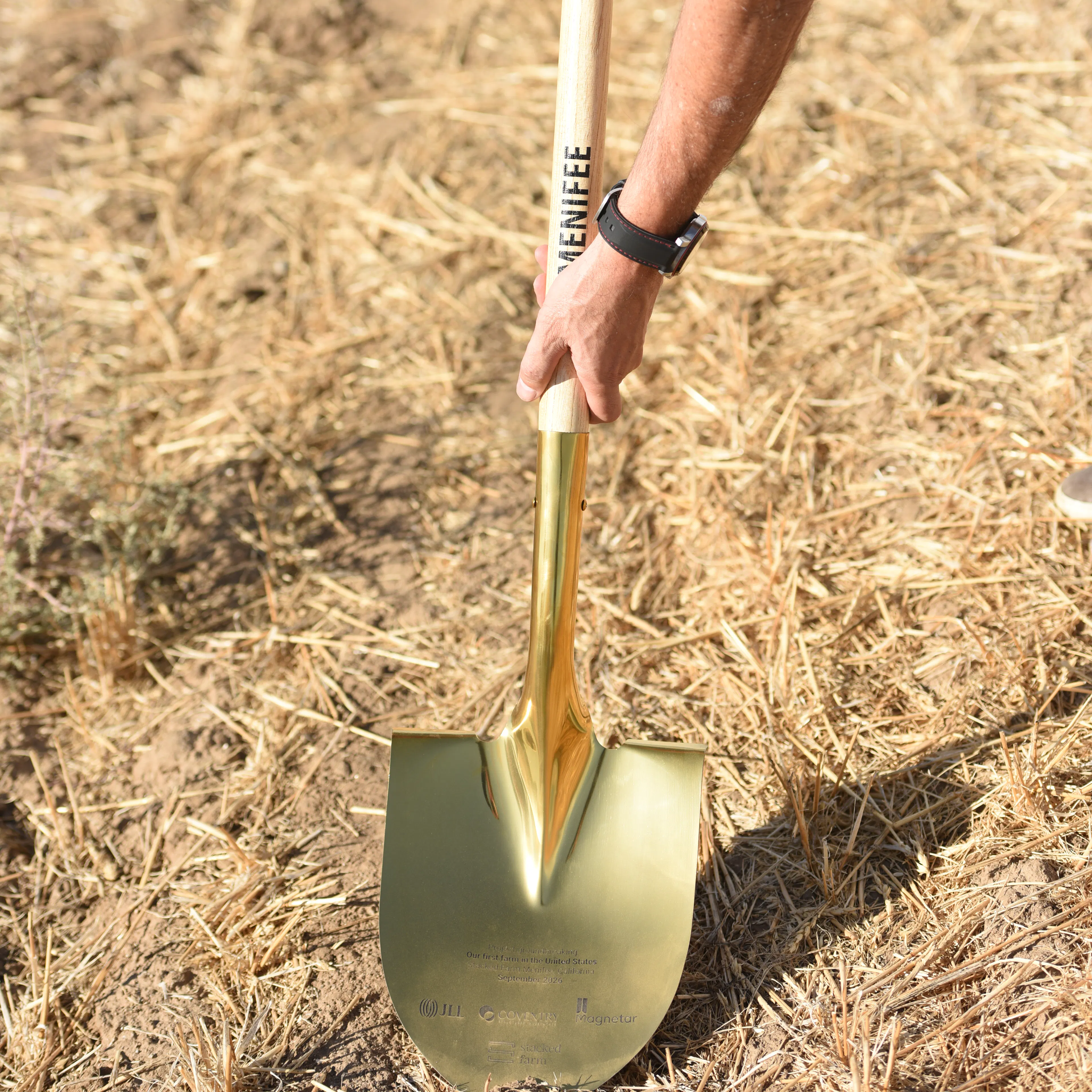 Groundbreaking shovel at Menifee California