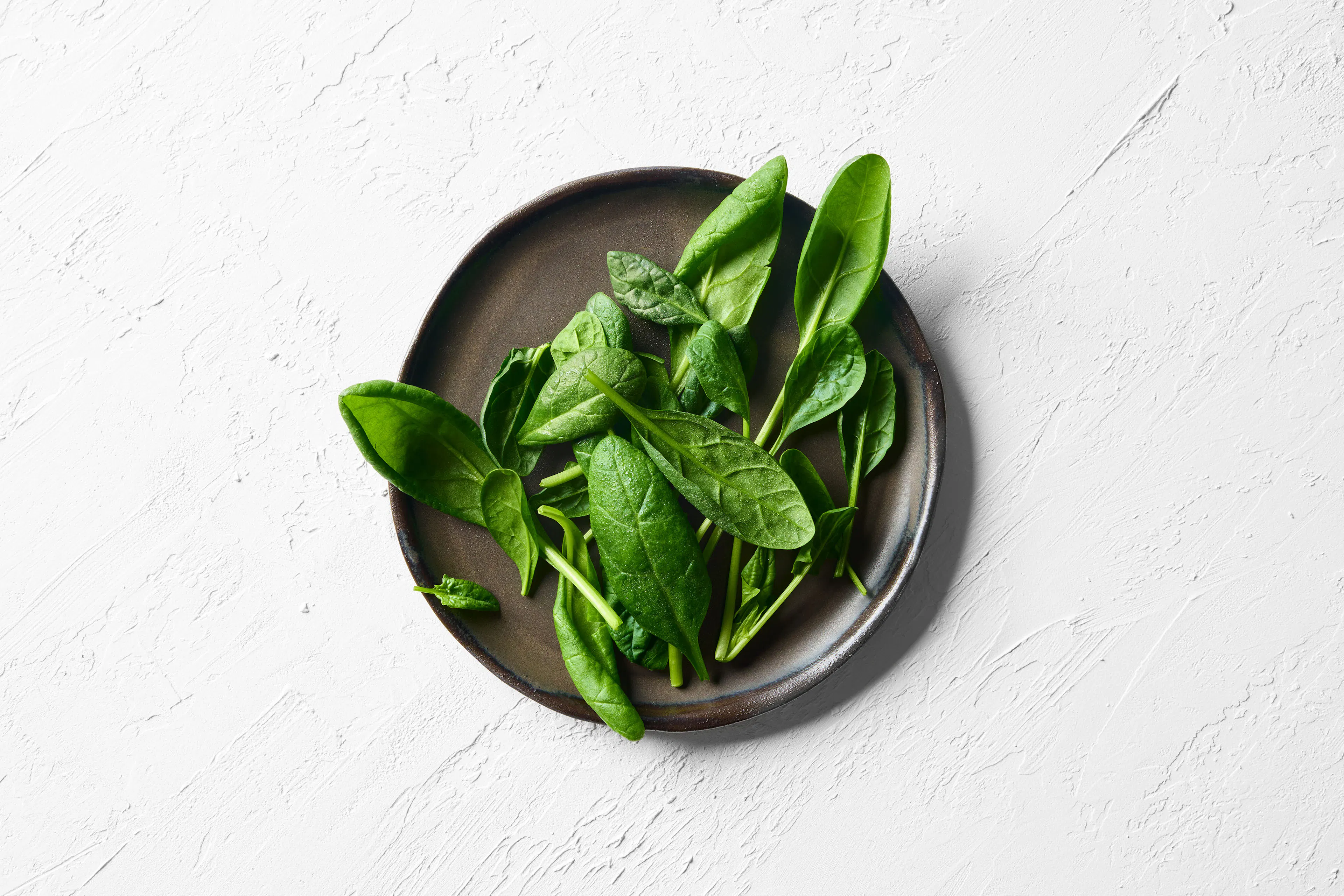 Spinach on a plate