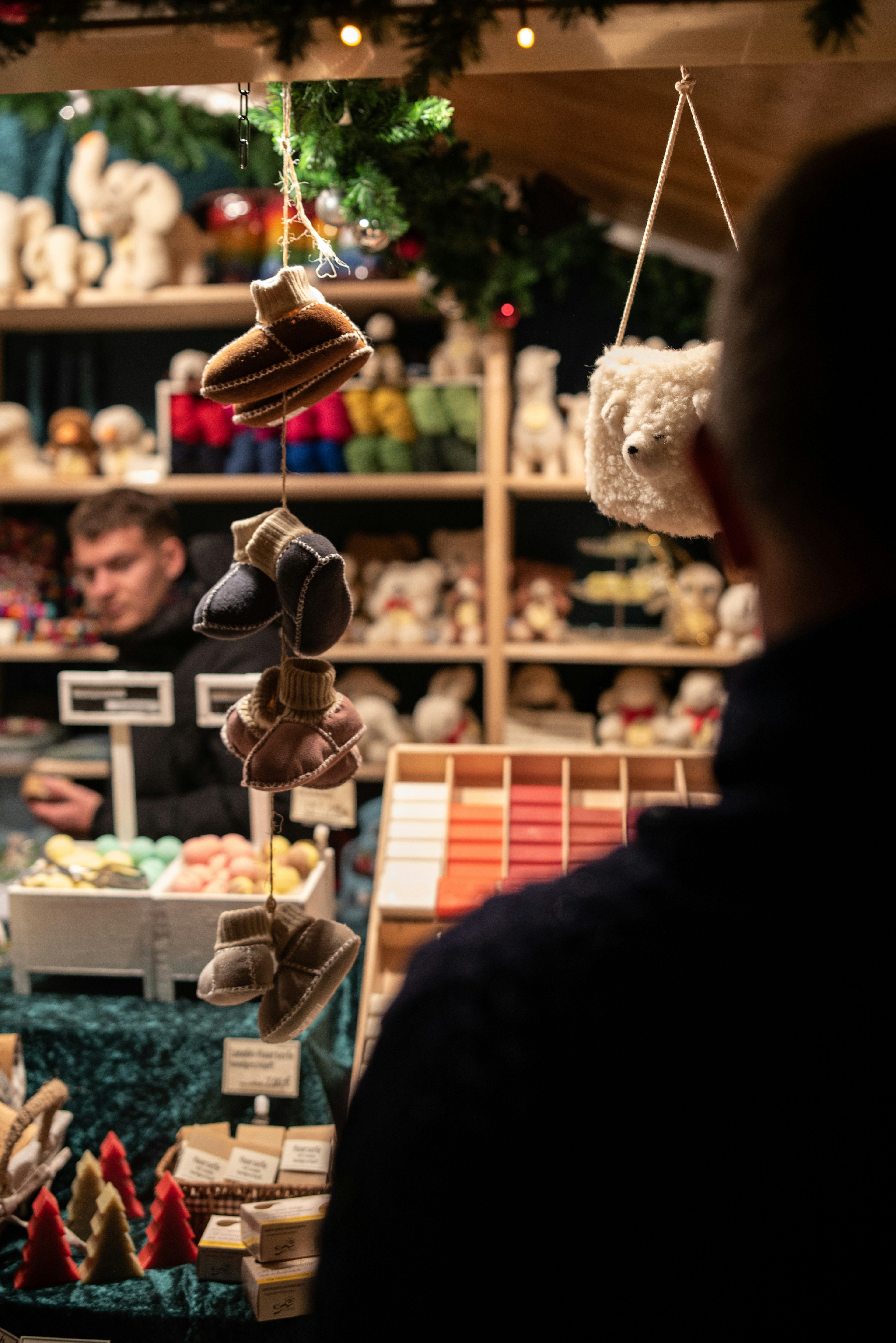 Walhalla Lamm Bude auf dem Adventsmarkt