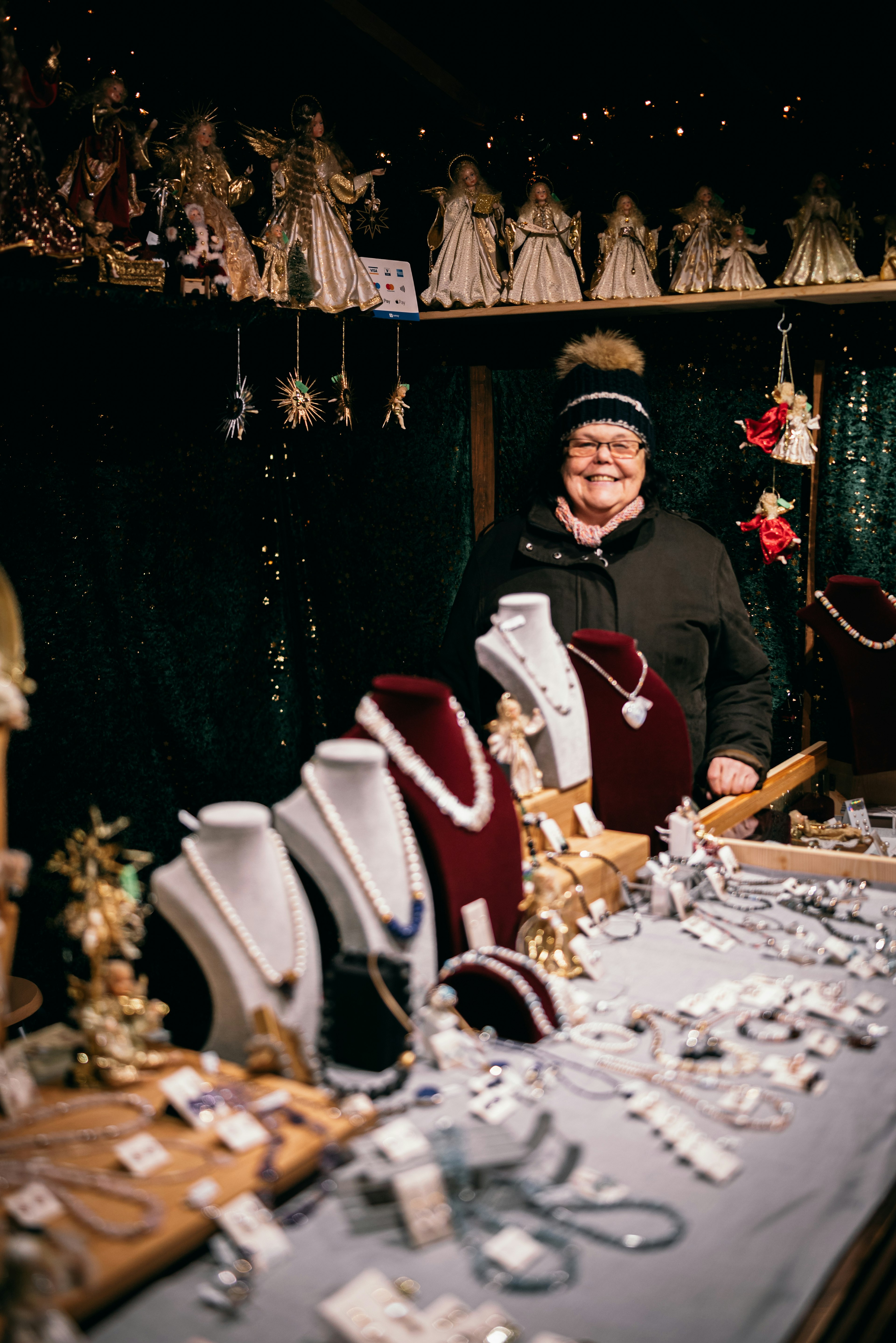 Goldschmiede Bude auf dem Adventsmarkt