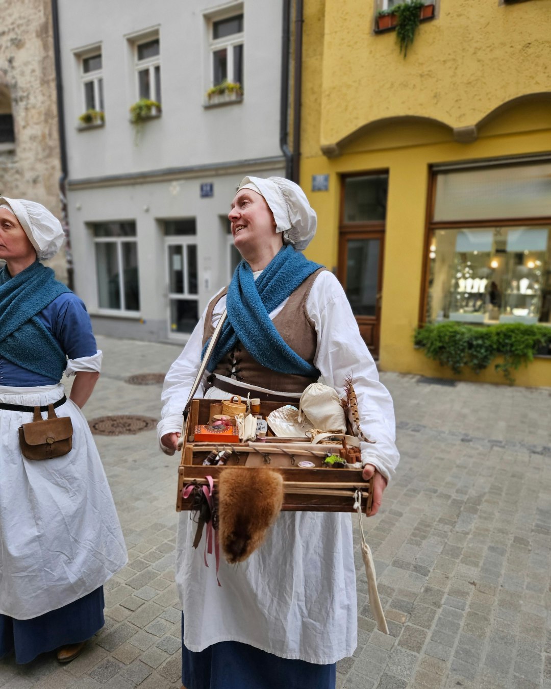 Schauspieler bei der Führung